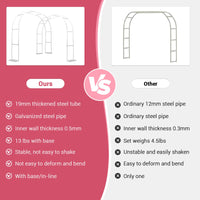Arche de jardin Garvee en métal, 3 m x 2,2 m, acier galvanisé antirouille, style vintage, idéale pour mariages et garden-parties.