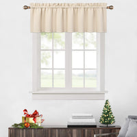 Cantonnières occultantes Garvee, lot de 2, beige, 66 x 114 cm, pour fenêtres, salon, cuisine, chambre, isolation thermique