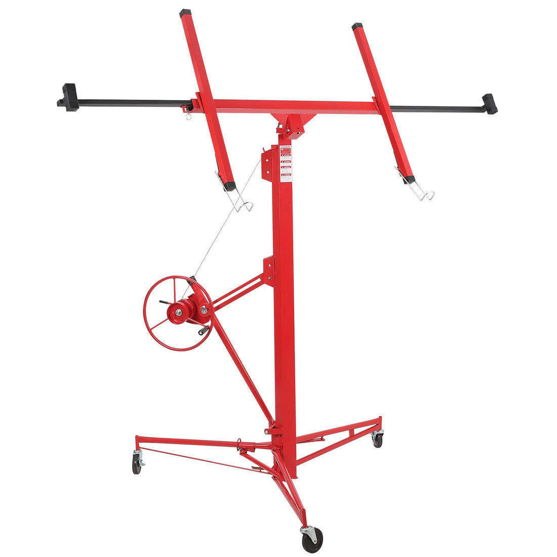 Lève-plaques de plâtre Garvee de 3,35 m (11 pi) avec une capacité de levage de 68 kg (150 lb), bras télescopique à 360°, acier au carbone, 3 roues verrouillables, à monter soi-même