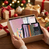 Garvee Budget Binder A6 Multifonctionnel en PU Cuir Rose avec 12 Enveloppes et 4 Poches Zippées pour Bureau et Voyage - Rose