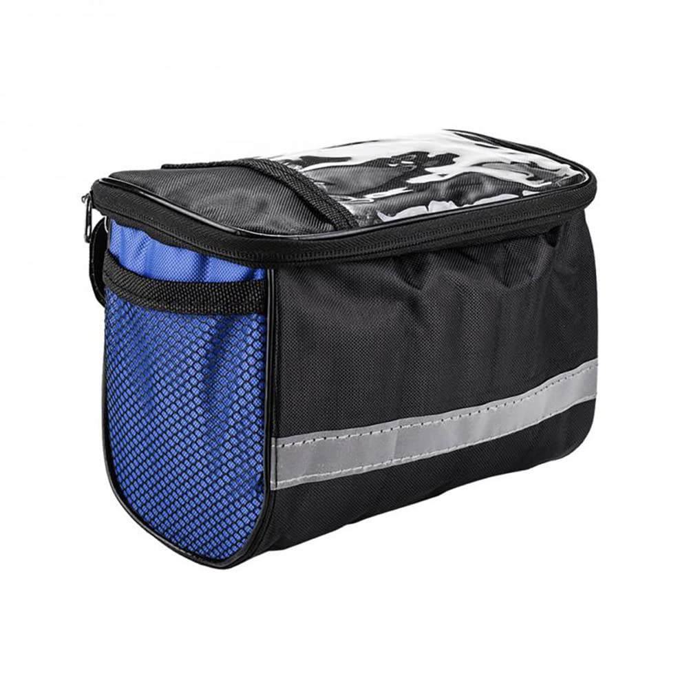 Panier de vélo pliable Garvee, grande capacité, bandes réfléchissantes, amovible, matériau robuste, polyvalent, idéal pour les trajets domicile-travail, le camping et le shopping, bleu