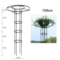 Support pour plantes Garvee, escalier de jardin avec anneau de soutien, en métal résistant aux intempéries, pour jardin et terrasse. Support polyvalent pour hortensias et rosiers.