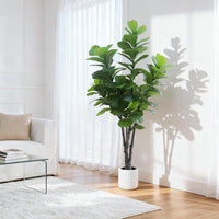 Arbre artificiel Garvee de 1,8 m (6 pi) pour intérieur, réaliste, sans entretien et durable, vert, pour la maison et le bureau.
