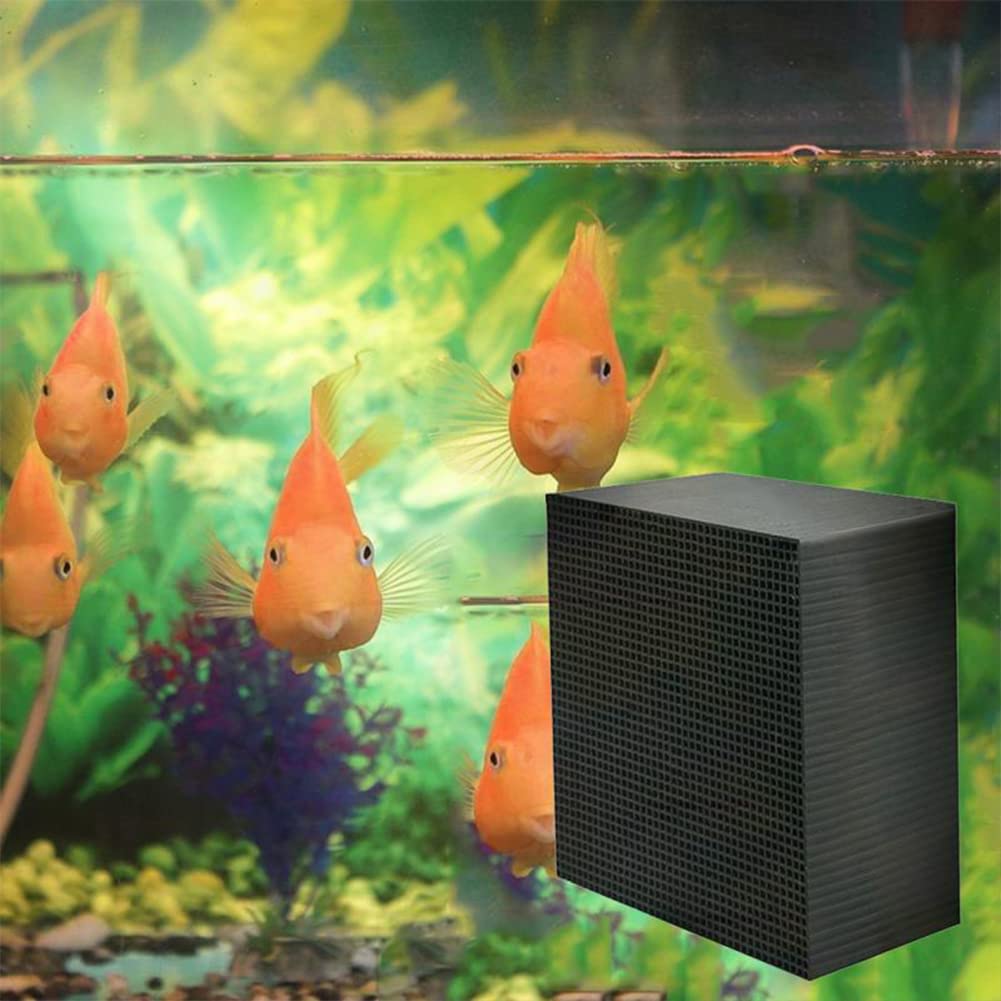 Cubes filtrants Garvee à charbon actif pour aquariums et piscines, structure alvéolaire, neutralisent les odeurs, purifient l'eau, charbon actif, noir