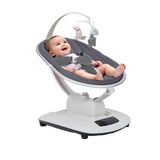 Garvee balancelle pour bébé Électrique 5D avec arche de jeu Montessori, Inclinaison Adaptative, silicone souple, maintien multipoint - Gris foncé