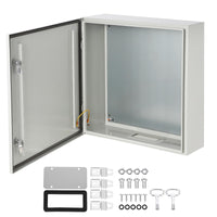 Boîtier en acier Garvee Nema 20 x 16 x 8 pouces, étanche à l'eau et à la poussière IP66, charnières robustes en acier laminé à froid pour plaque de montage extérieure/intérieure