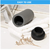 Distributeurs de savon rechargeables Garvee (lot de 2) pour la cuisine et la salle de bain, à pression, gris, pratiques et modernes