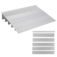 Garvee Rampe de seuil 5 pièces en aluminium, Rampe robuste charge 318 kg, 86,4 cm L x 66,5 cm l x 19,1 cm H intérieur/extérieur