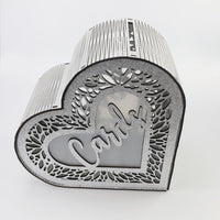 Garvee boîte à cartes événementielle en bois, style rustique, avec enveloppe argentée. idéale pour réceptions, anniversaires, enterrements de vie de jeune fille, mariages et autres fêtes, blanc