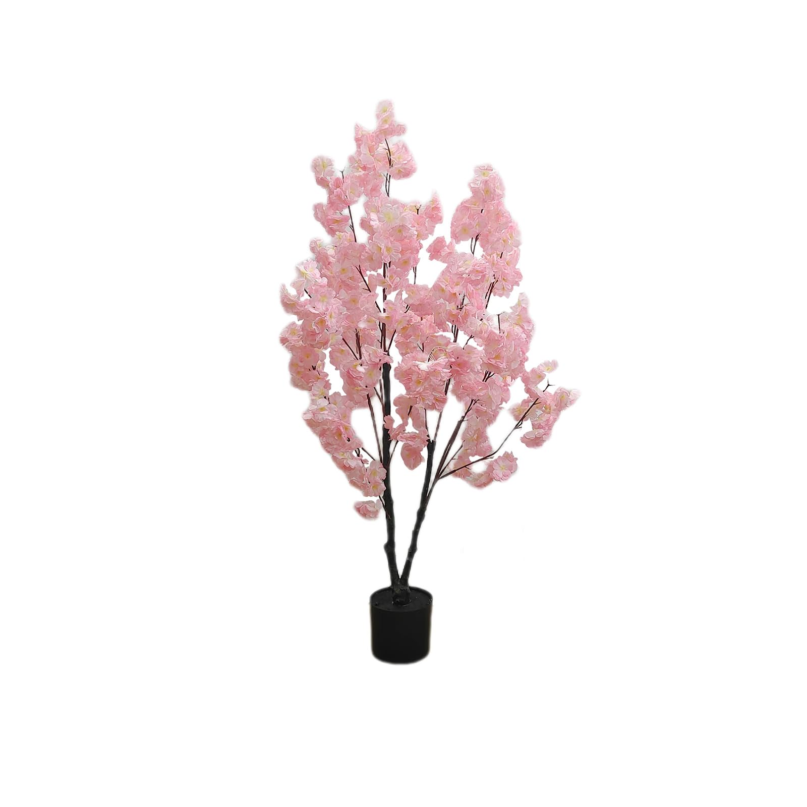 Cerisier artificiel Garvee de 1,20 m avec tiges ajustables et pot en plastique pour l'intérieur et les mariages, entretien facile, fleurs réalistes