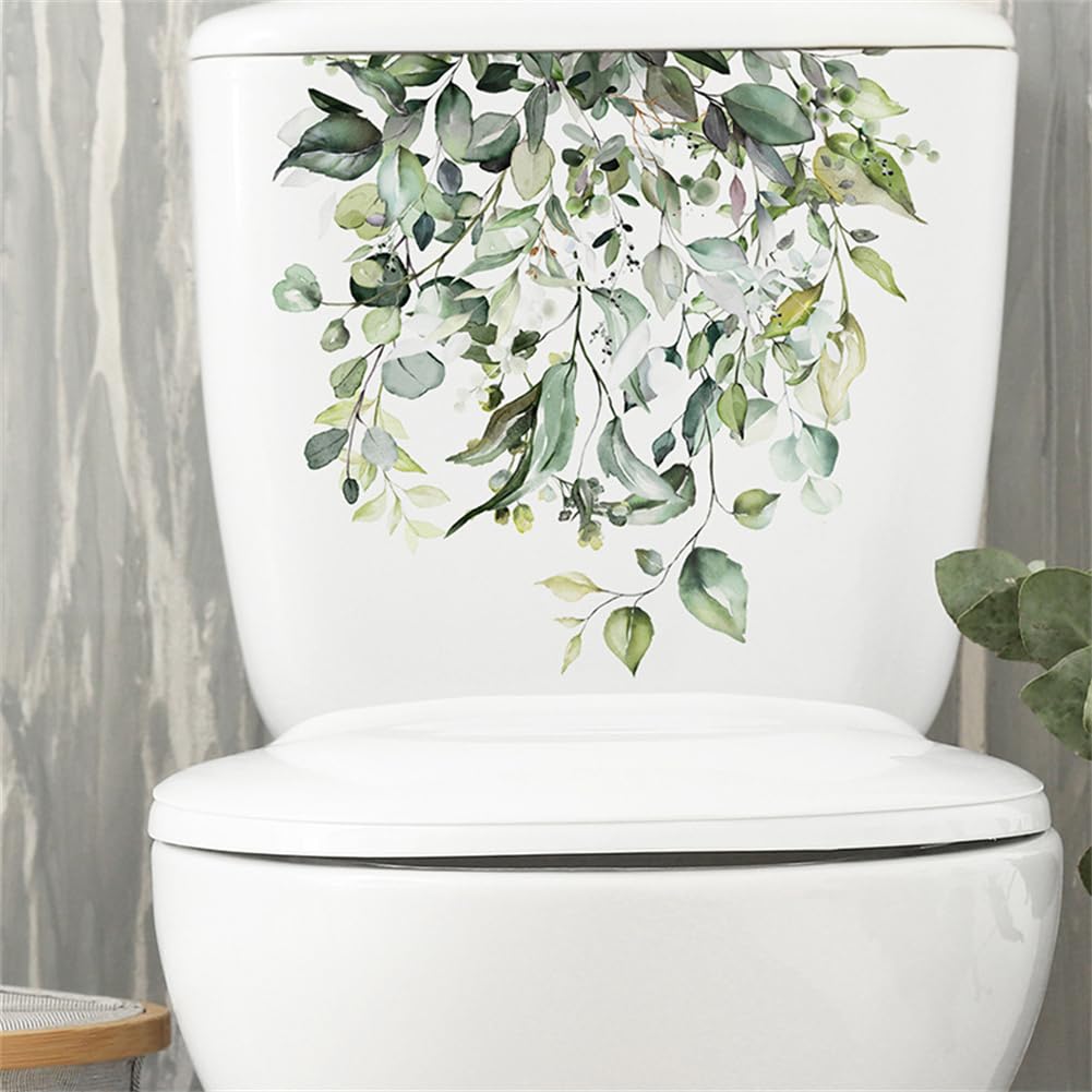 Autocollants de toilette Garvee à motif floral, auto-adhésifs, imperméables et résistants pour salle de bain et toilettes M-203