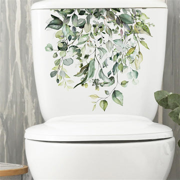 Autocollants de toilette Garvee à motif floral, auto-adhésifs, imperméables et résistants pour salle de bain et toilettes M-203