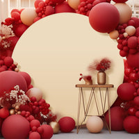 Arche ronde Garvee, toile de fond en polyester avec fermeture éclair et élastique, légère, 1,98 m, décoration pour mariages et fêtes, blanche