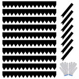 Garvee Bordure Paysagère en Acier Galvanisé 10-lot, anticorrosion, Flexible, Pour Jardin et Parcs, Durable, Sans Fouille - 101.6 x 15.2 cm & lot de 10 & noir