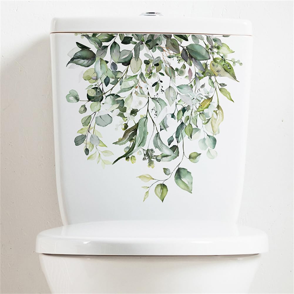 Autocollants de toilette Garvee à motif floral, auto-adhésifs, imperméables et résistants pour salle de bain et toilettes M-203