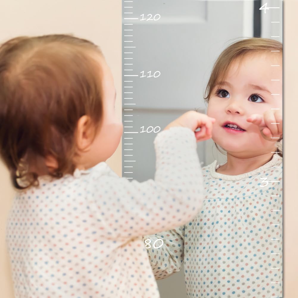 Miroir toise Garvee pour enfants, incassable, miroir pleine longueur, décoration murale pour chambre d'enfant, chambre à coucher, salle de jeux, multicolore