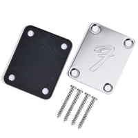 Plaques de fixation pour manche de guitare électrique Garvee, style vintage argenté, pour guitares et basses, durables et universelles, pour la scène et le studio.