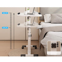 Garvee Table de lit à roulettes, réglable en hauteur, pliable, ergonomique et robuste, idéale pour le bureau et la maison
