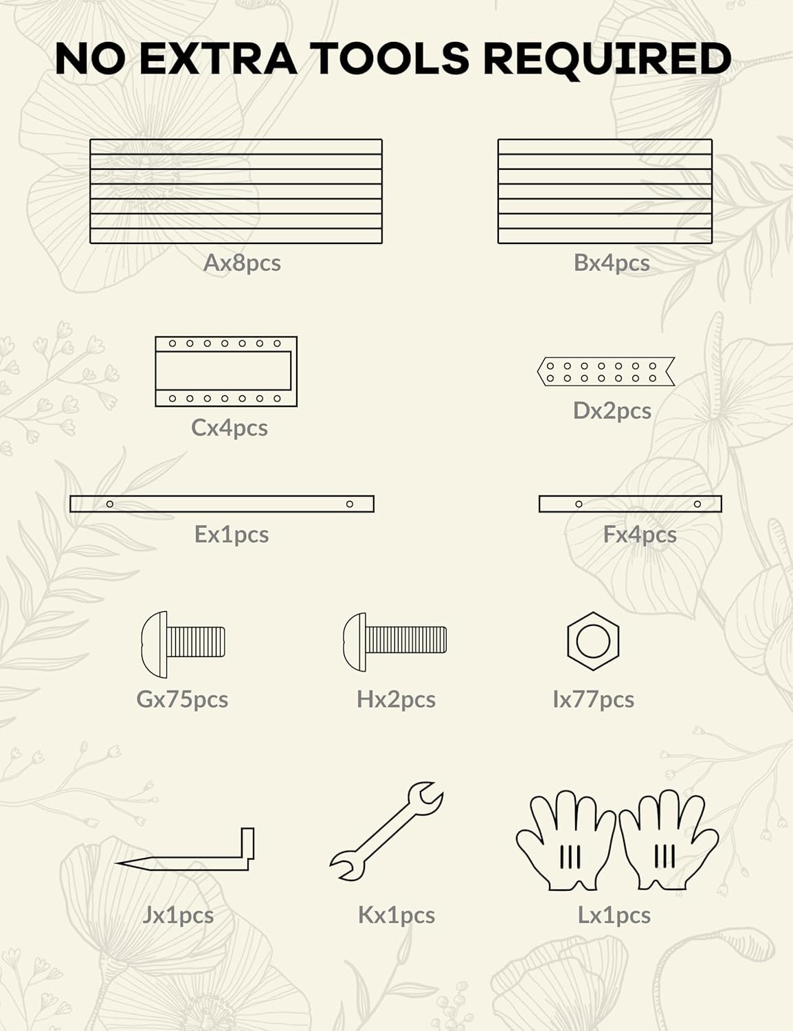 Garvee Carré potager surélevé en acier galvanisé 0,5 mm, bac de jardin résistant 240 × 120 × 60 cm pour cultures extérieures, vert