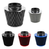 GARVEE Filtre à air froid conique universel de 7,6 cm (3 pouces) à haut débit, lavable et sec, pièce de rechange pour voiture, couleur aléatoire