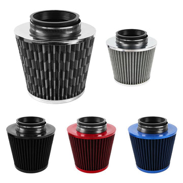 GARVEE Filtre à air froid conique universel de 7,6 cm (3 pouces) à haut débit, lavable et sec, pièce de rechange pour voiture, couleur aléatoire