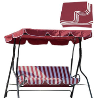 Toile de rechange pour fauteuil à bascule de jardin Garvee, 3 places, imperméable, coupe-vent, résistante aux déchirures, pour hamacs de jardin et véranda.