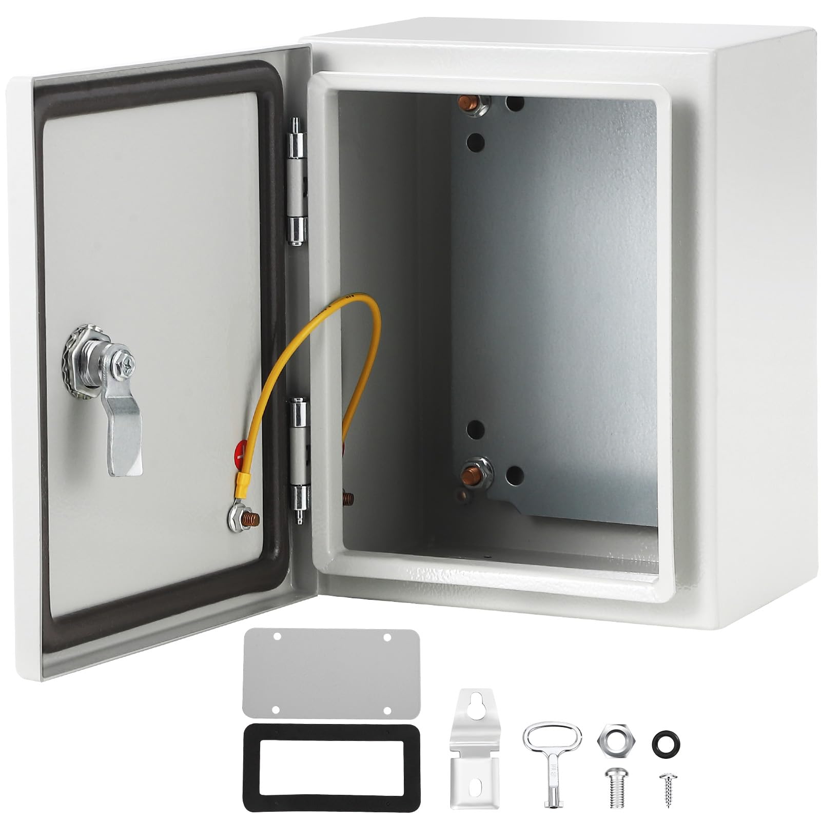 Boîtier en acier Garvee Nema 16 x 12 x 8 pouces, étanche à l'eau et à la poussière IP66, charnières robustes en acier laminé à froid pour applications extérieures et intérieures