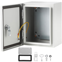 Boîtier en acier Garvee Nema 16 x 12 x 8 pouces, étanche à l'eau et à la poussière IP66, charnières robustes en acier laminé à froid pour applications extérieures et intérieures