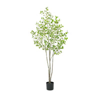 Ficus artificiel Garvee de 1,8 m avec feuilles réalistes, idéal pour le bureau et le salon. Durable, facile d'entretien et vert.
