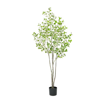 Ficus artificiel Garvee de 1,8 m avec feuilles réalistes, idéal pour le bureau et le salon. Durable, facile d'entretien et vert.