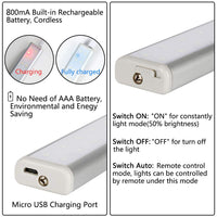 Lot de 3 lampes rechargeables Garvee pour sous-meubles avec télécommande, pour cuisine et placards, 140 lm, intensité variable, magnétiques, blanches