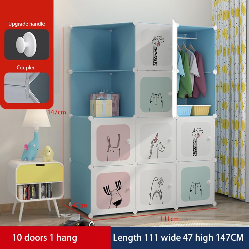 Système de rangement modulaire Garvee pour enfants, montage facile, matériau robuste, gain de place pour chambre et couloir