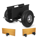 Garvee Plattenwagen Transporteur Platten-Dolly 272Kg Capacité Avec Pneus Gummiluft 25cm Acier Robuste Pour Chantier & Atelier - 