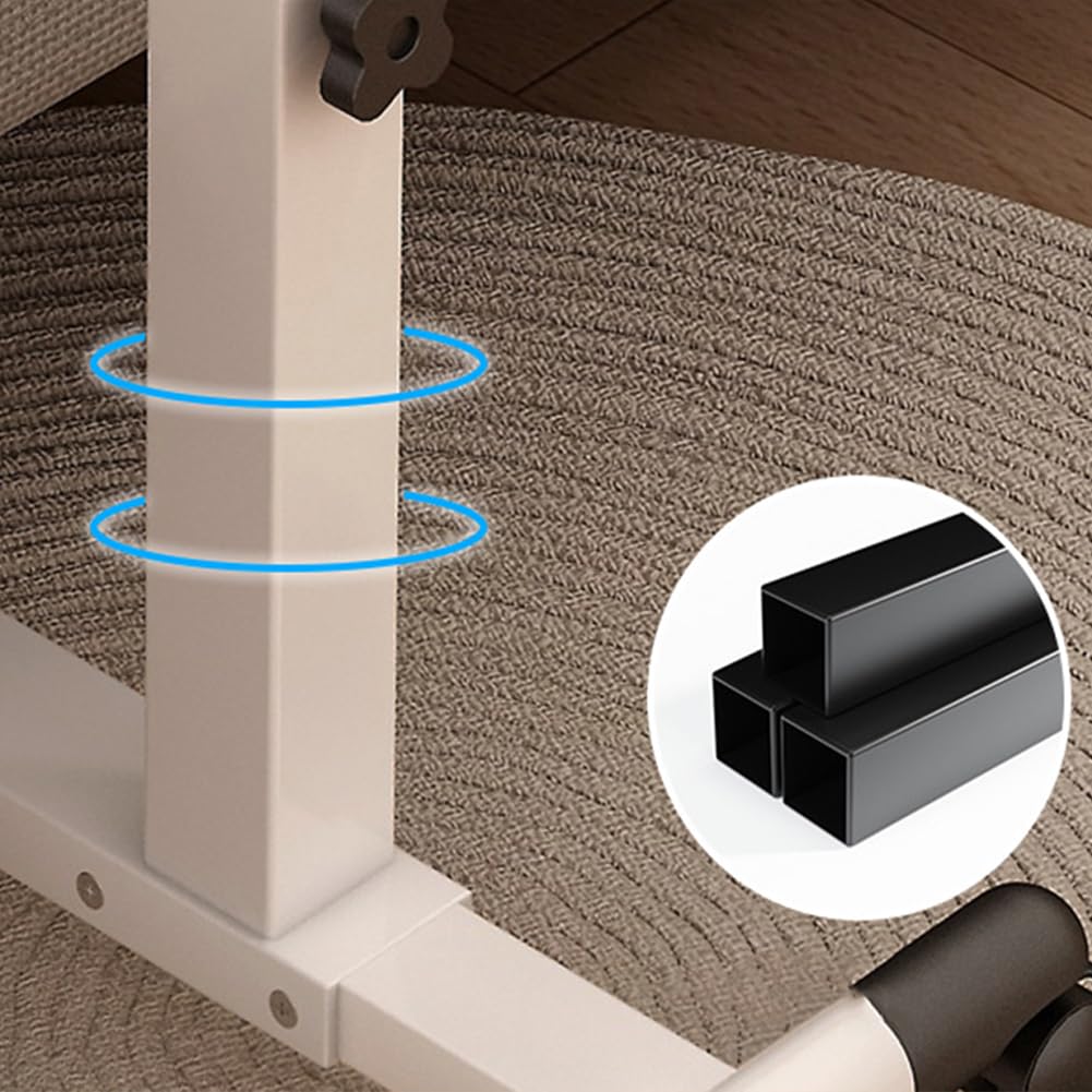 Garvee Table de lit à roulettes, réglable en hauteur, pliable, ergonomique et robuste, idéale pour le bureau et la maison