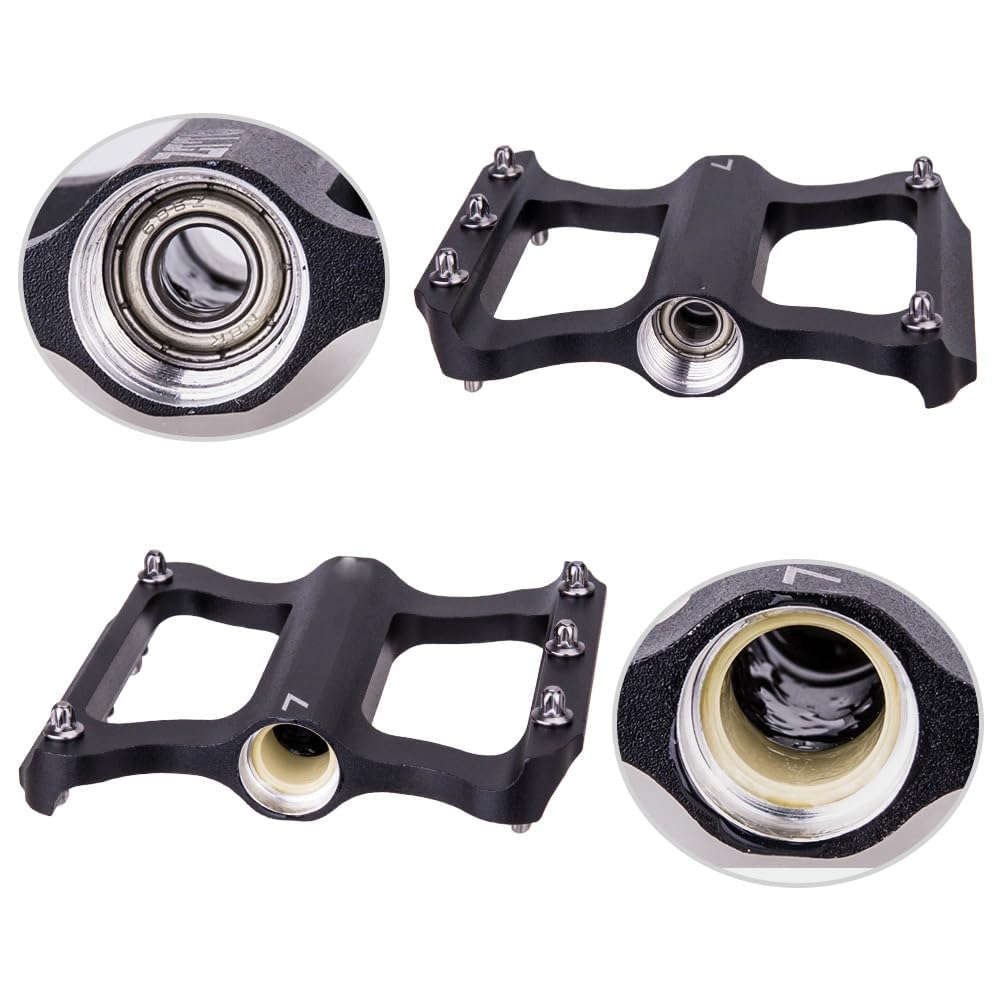 Pédales de vélo Garvee en aluminium 6061 usiné CNC, légères (250 g), plateforme antidérapante, axe en Cr-Mo, pour VTT, vélo de route et vélo pliant, adulte, violet, polyvalentes