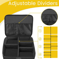 Coffre de golf Garvee, organisateur 2 couches étanche avec 5 compartiments ventilés, portable et robuste, pour accessoires de golf, voiture et extérieur.