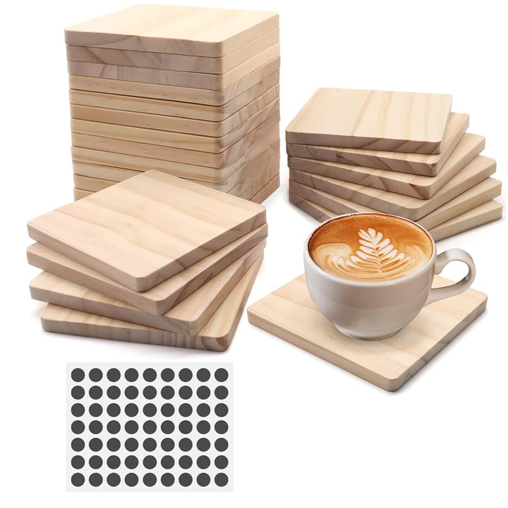 Panneaux de contreplaqué Garvee en bois de bouleau de 6 mm d'épaisseur pour la fabrication de pièces en bois naturel de 10 x 10 x 6 mm.