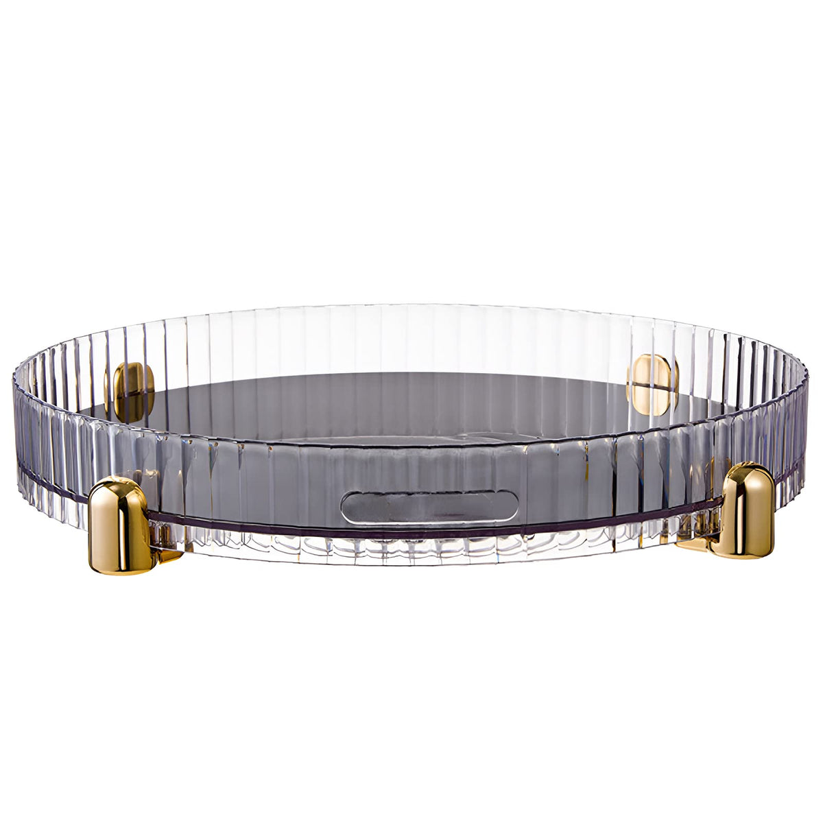 Organisateur rotatif Garvee, plateau de rangement pivotant à 360° pour cosmétiques, porte-épices de cuisine, transparent, 28 x 28 x 4,7 cm