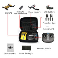 Étui de transport Garvee pour drones E58, JY018, JY019, GW58, X6, E010, E010S, E013 et E5 - Bras pliable, robuste et léger - Noir - Usage extérieur