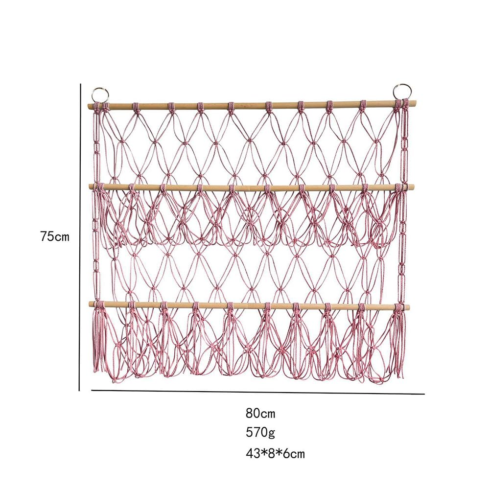 Hamac de rangement pour peluches Garvee, en filet macramé ajustable, pour chambre d'enfant ou salle de jeux, bleu