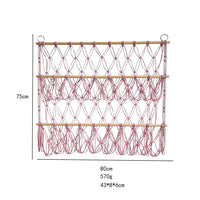 Hamac de rangement pour peluches Garvee, en filet macramé ajustable, pour chambre d'enfant ou salle de jeux, bleu