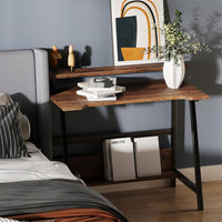 Bureau d'ordinateur Garvee avec étagères pour bureau à domicile et petits espaces 80x50x87cm Noir