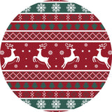 Chemin de table rond Garvee pour Noël, motif flocons de neige rouges, antidérapant, 120 x 120 cm, usage intérieur, décoration festive