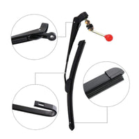 Kit d'essuie-glace manuel Garvee pour UTV Polaris Ranger/RZR, bras de 450 mm, balai sans cadre de 400 mm, métal et plastique, silencieux, usage tout-terrain