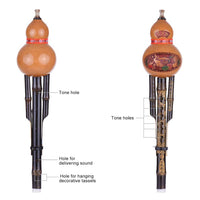 GARVEE Flûte Hulusi professionnelle en bambou violet, instrument à vent traditionnel fait main, tonalités Do et Si bémol