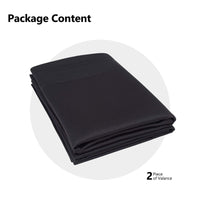 Garvee Lot de 2 cantonnières occultantes pour fenêtres, salon, cuisine, chambre, cantonnières isolantes thermiques, noires, 66 x 76 cm