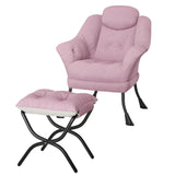 Fauteuil de lecture ergonomique Garvee Lazy Chair avec repose-pieds, pliable, revêtement en coton PP, housse lavable, design moderne, idéal pour les petits espaces.