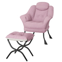 Fauteuil de lecture ergonomique Garvee Lazy Chair avec repose-pieds, pliable, revêtement en coton PP, housse lavable, design moderne, idéal pour les petits espaces.