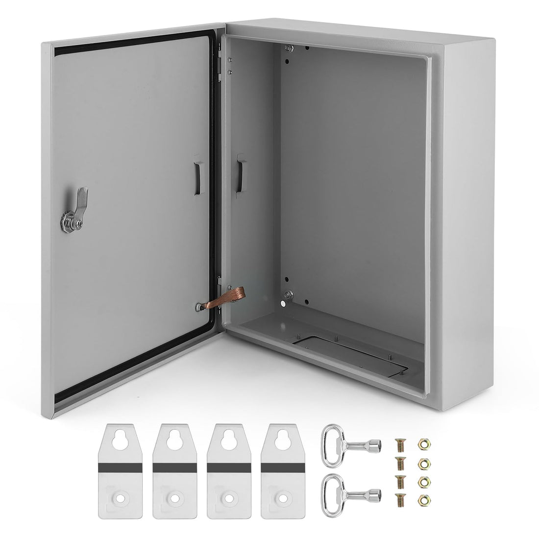 Garvee Boîte électrique extérieure 50,8 x 40,6 x 15,2 cm en acier étanche IP66 avec plaque de montage verrouillable pour usage industriel