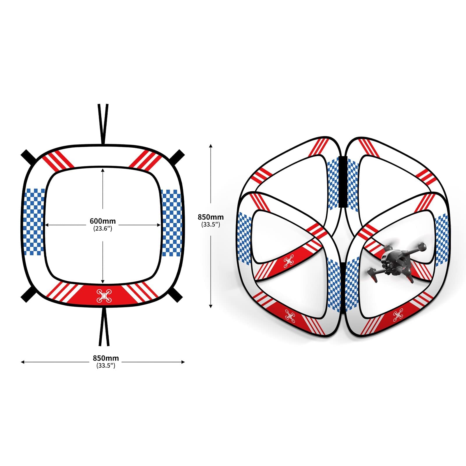 Ensemble de 5 portes de course FPV Garvee, matériau robuste pour l'entraînement et la course de drones, compatible avec DJI Avata